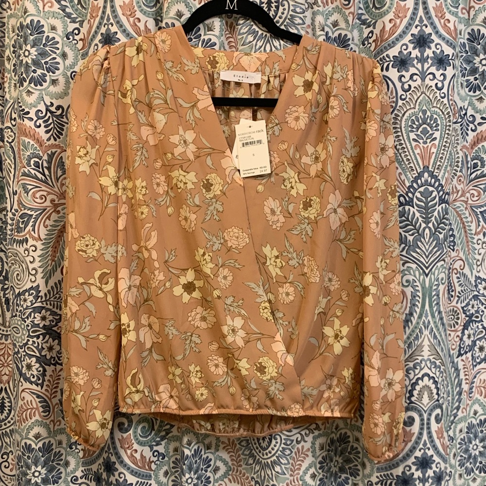 NWT Elodie Drape Front Blouse